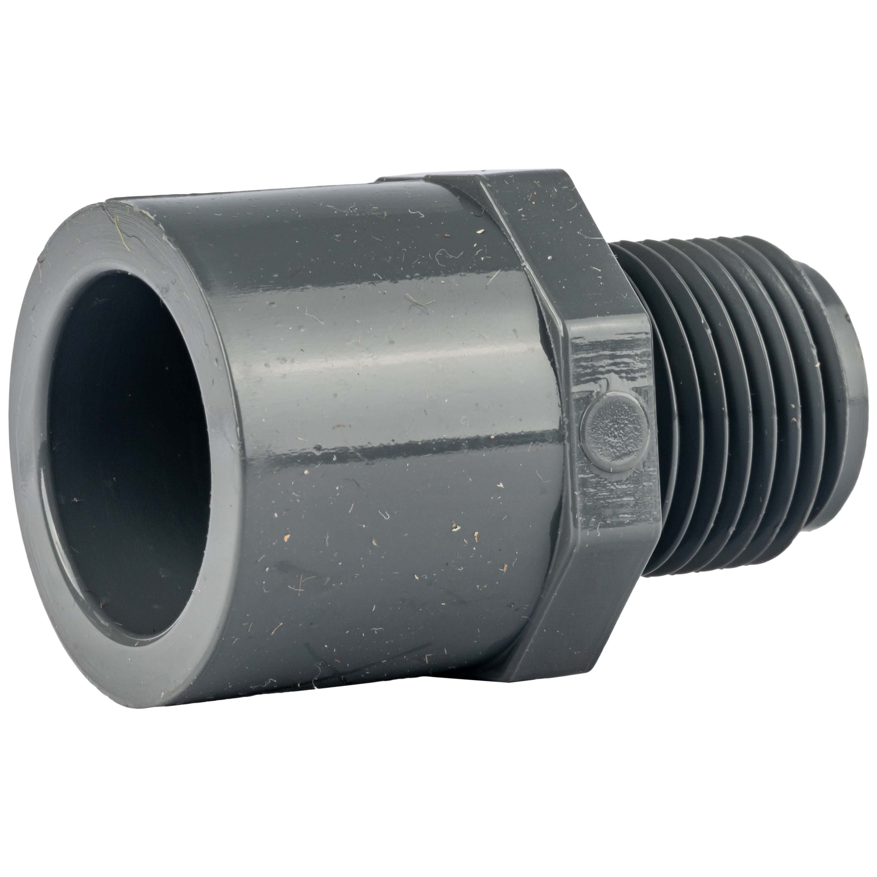 Schedule 80 PVC and CPVC Fittings - Male Adapter (Socket x NPT)